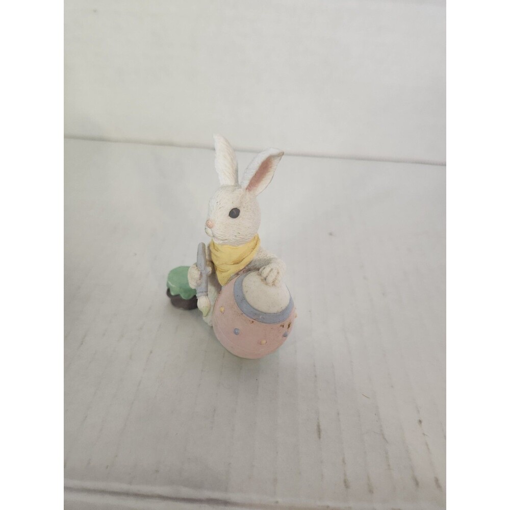 Beautifully Detailed Easter Bunny Rabbit Whimsical 3" Resin Figure Figurine